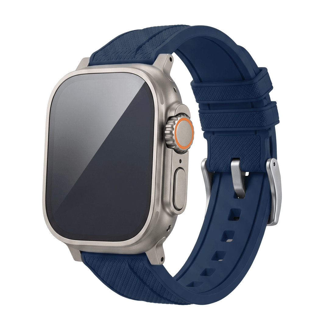 Shark Skin Rubber Band - For Apple Watch ULTRA - Blue - BluShark Straps