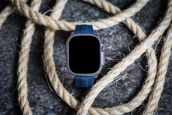 Shark Skin Rubber Band - For Apple Watch ULTRA - Blue - BluShark Straps