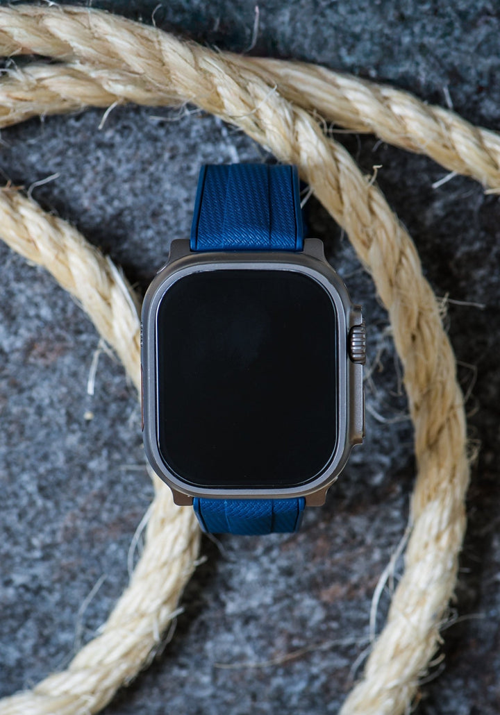 Shark Skin Rubber Band - For Apple Watch ULTRA - Blue - BluShark Straps