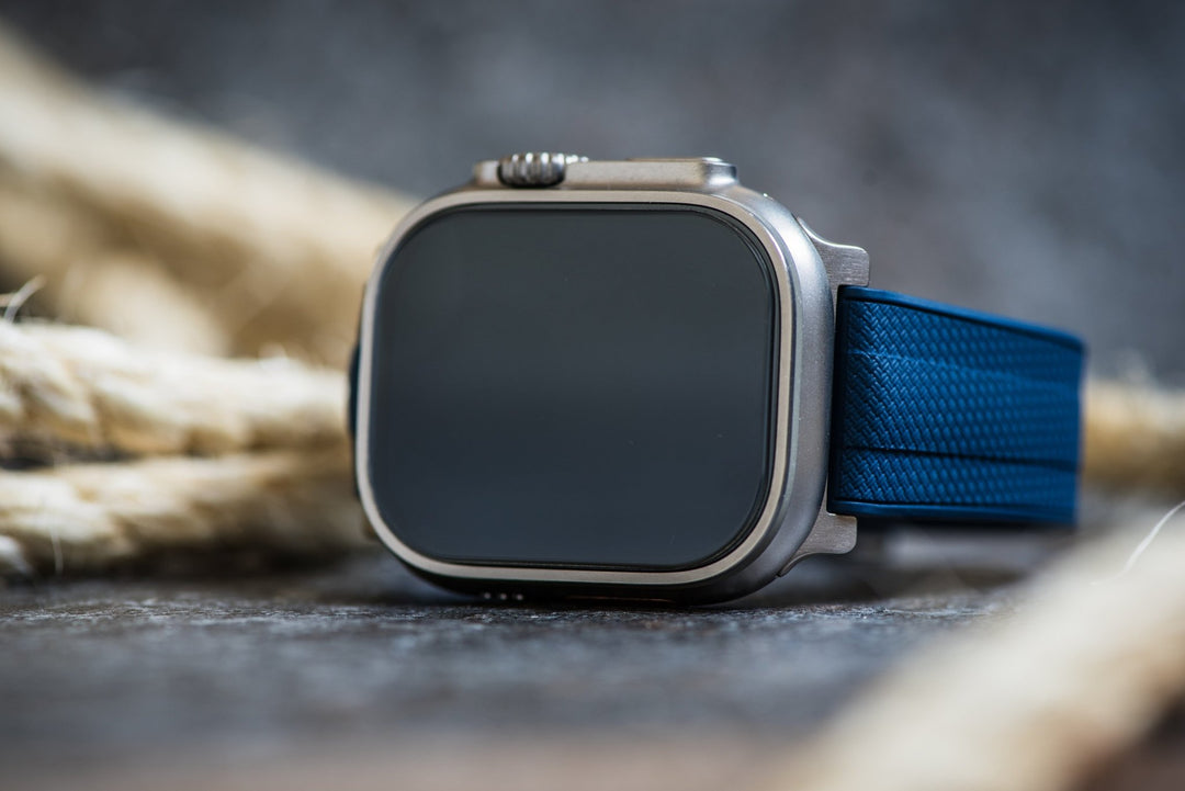 Shark Skin Rubber Band - For Apple Watch ULTRA - Blue - BluShark Straps