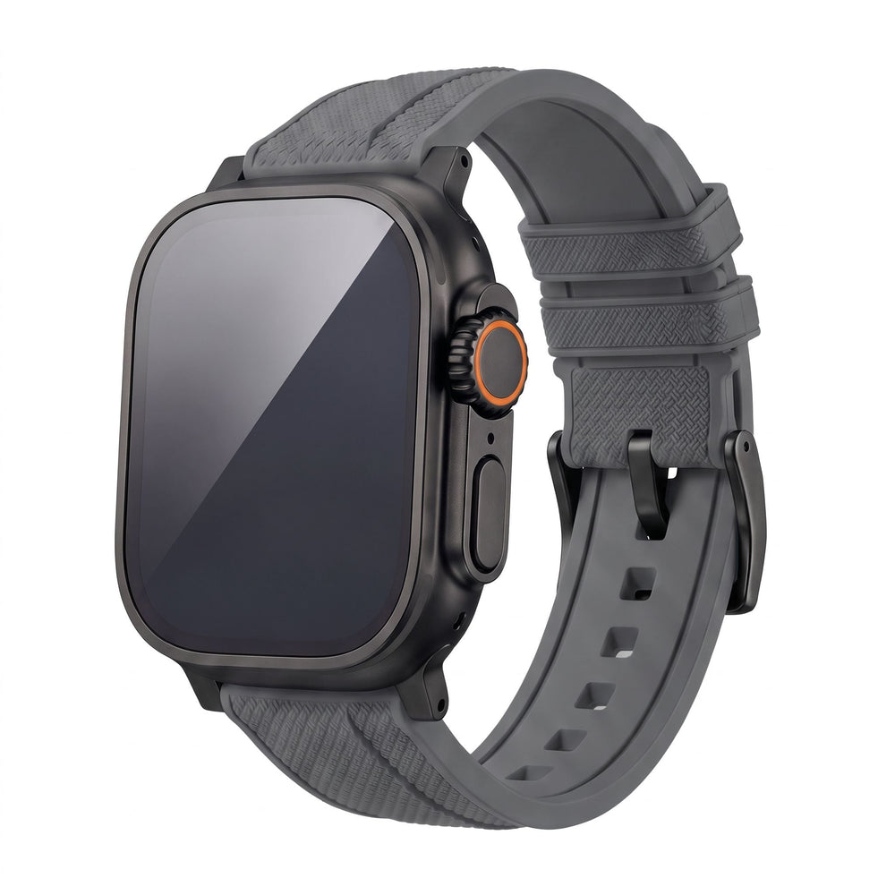 Shark Skin Rubber Band - For Apple Watch ULTRA - Gray - BluShark Straps