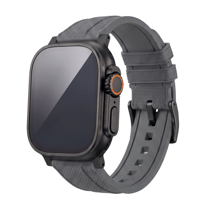 Shark Skin Rubber Band - For Apple Watch ULTRA - Gray - BluShark Straps