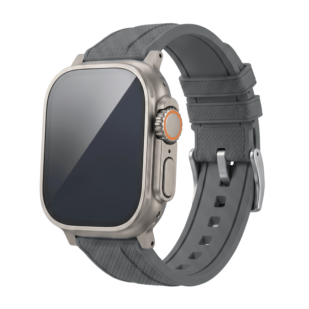 Shark Skin Rubber Band - For Apple Watch ULTRA - Gray - BluShark Straps