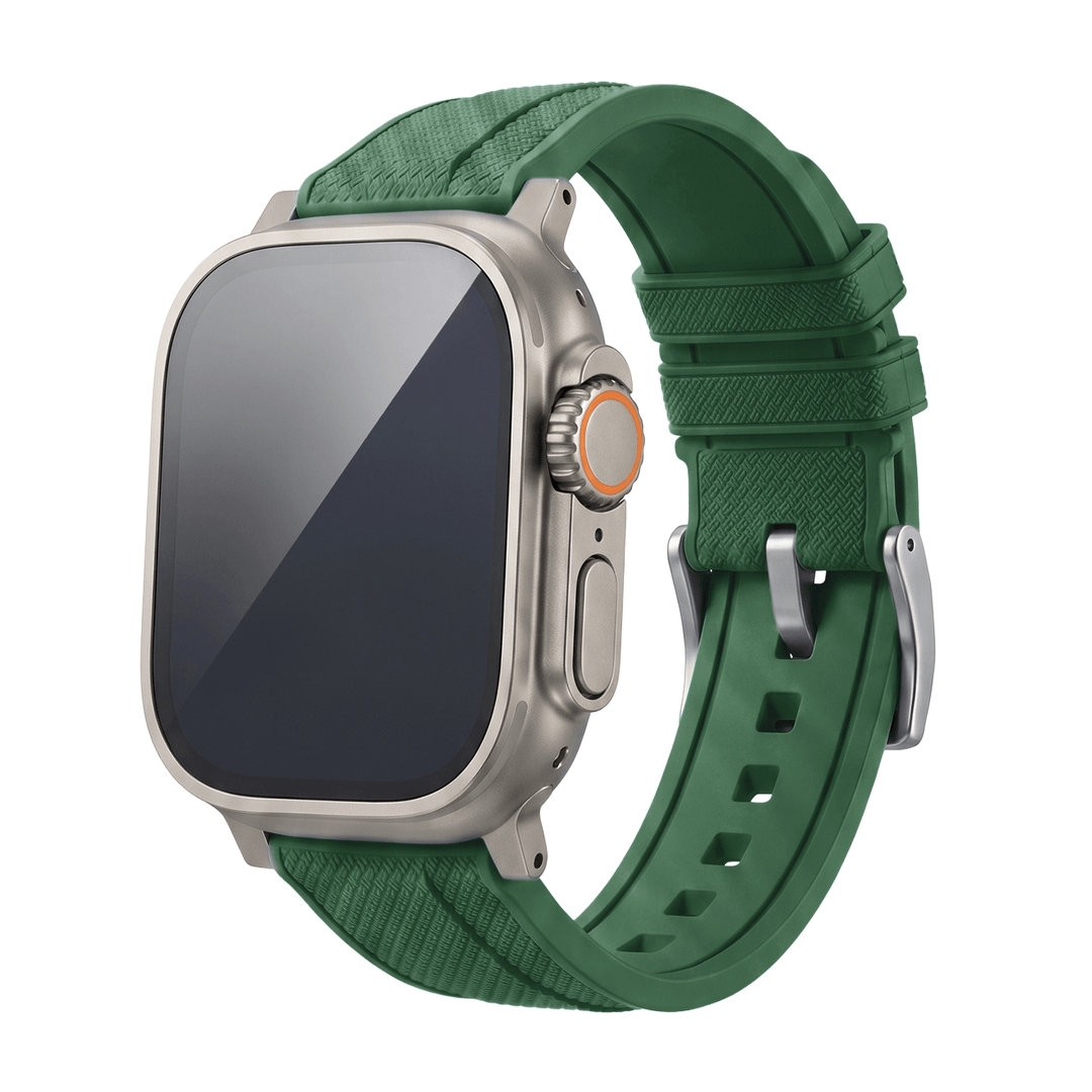 Shark Skin Rubber Band - For Apple Watch ULTRA - Green - BluShark Straps