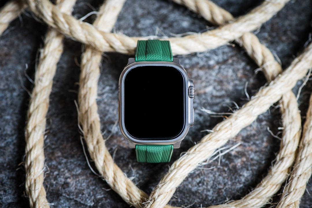 Shark Skin Rubber Band - For Apple Watch ULTRA - Green - BluShark Straps