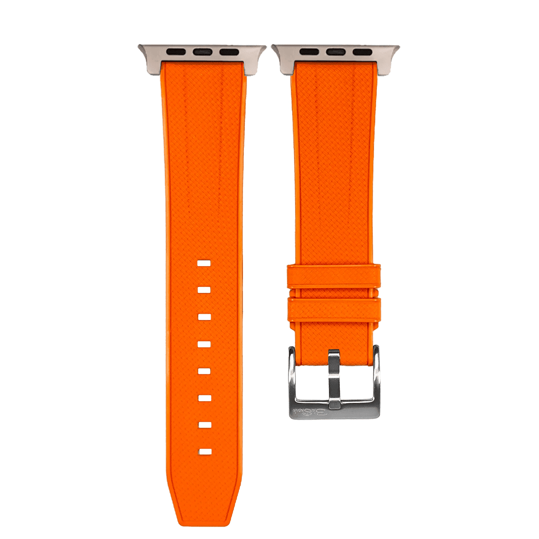 Shark Skin Rubber Band - For Apple Watch ULTRA - Orange - BluShark Straps