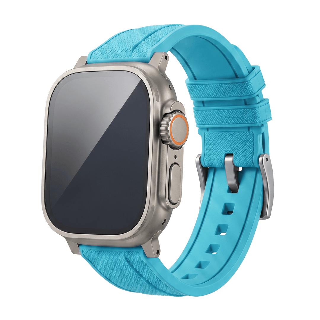 Shark Skin Rubber Band - For Apple Watch ULTRA - Sky Blue - BluShark Straps