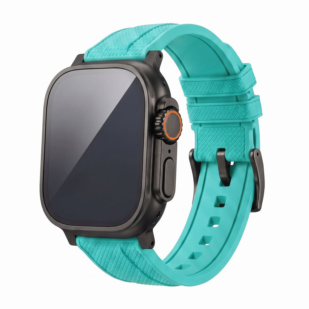 Shark Skin Rubber Band - For Apple Watch ULTRA - Turquoise - BluShark Straps