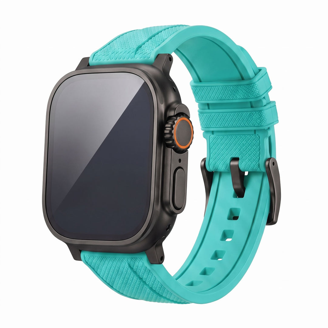 Shark Skin Rubber Band - For Apple Watch ULTRA - Turquoise - BluShark Straps