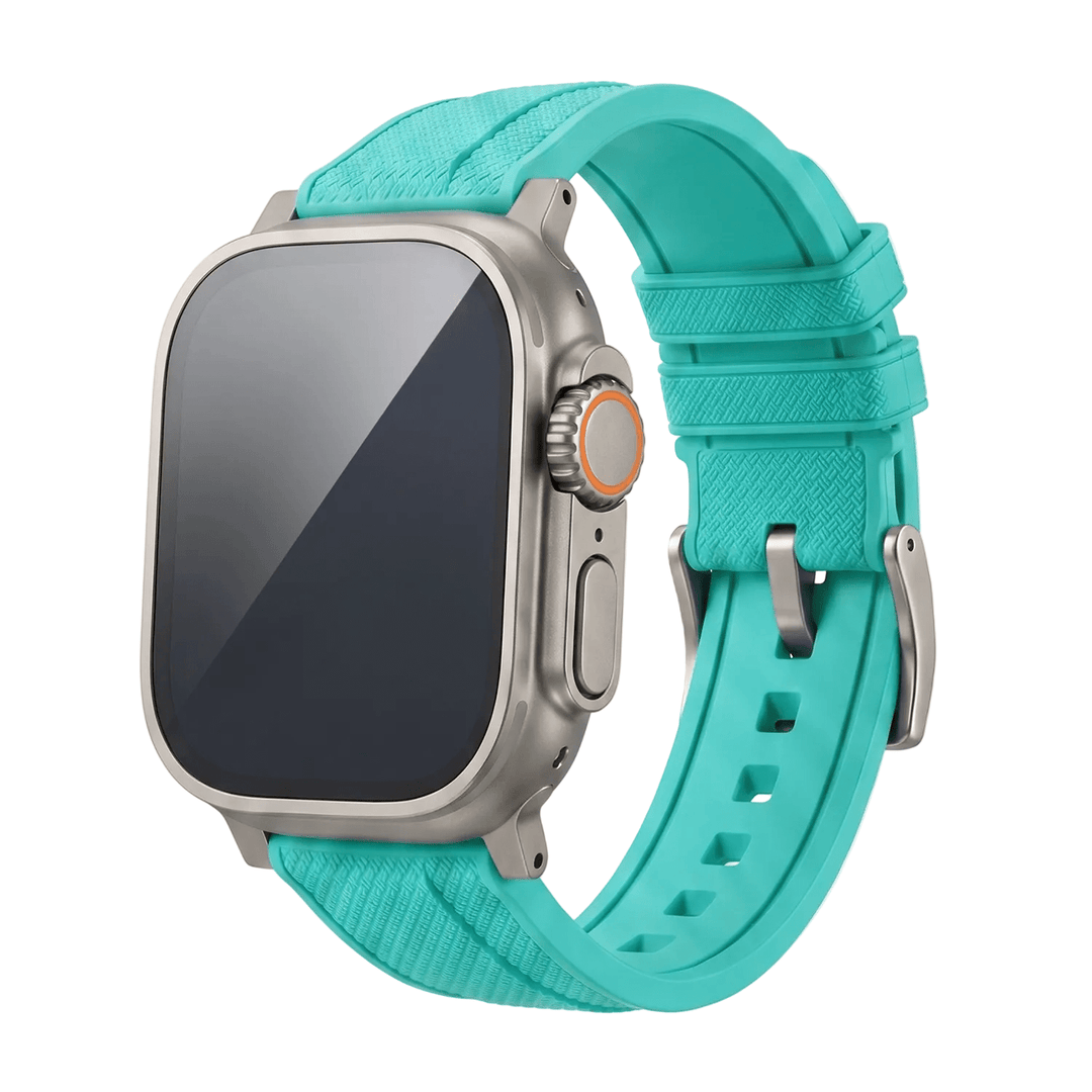 Shark Skin Rubber Band - For Apple Watch ULTRA - Turquoise - BluShark Straps