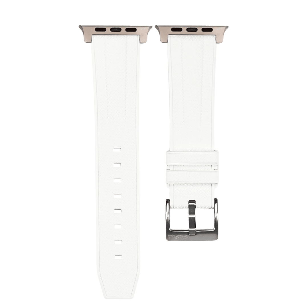 Shark Skin Rubber Band - For Apple Watch ULTRA - White - BluShark Straps