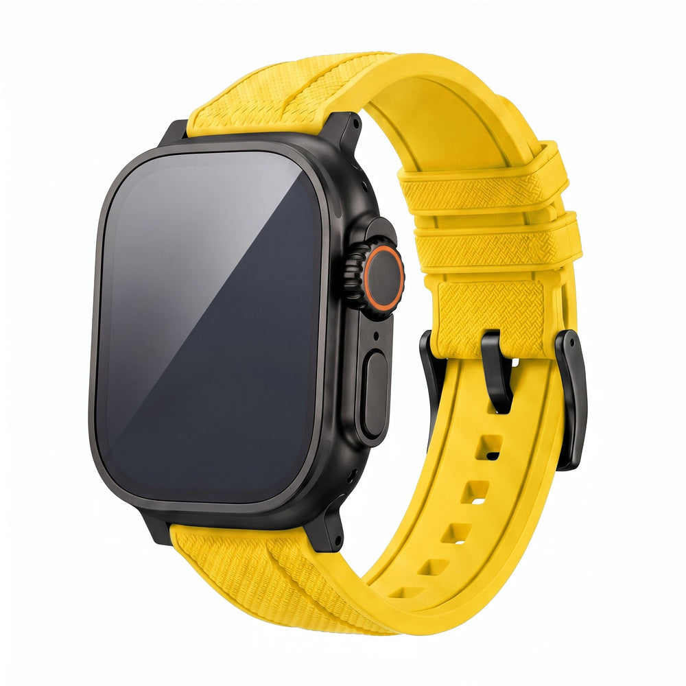 Shark Skin Rubber Band - For Apple Watch ULTRA - Yellow - BluShark Straps