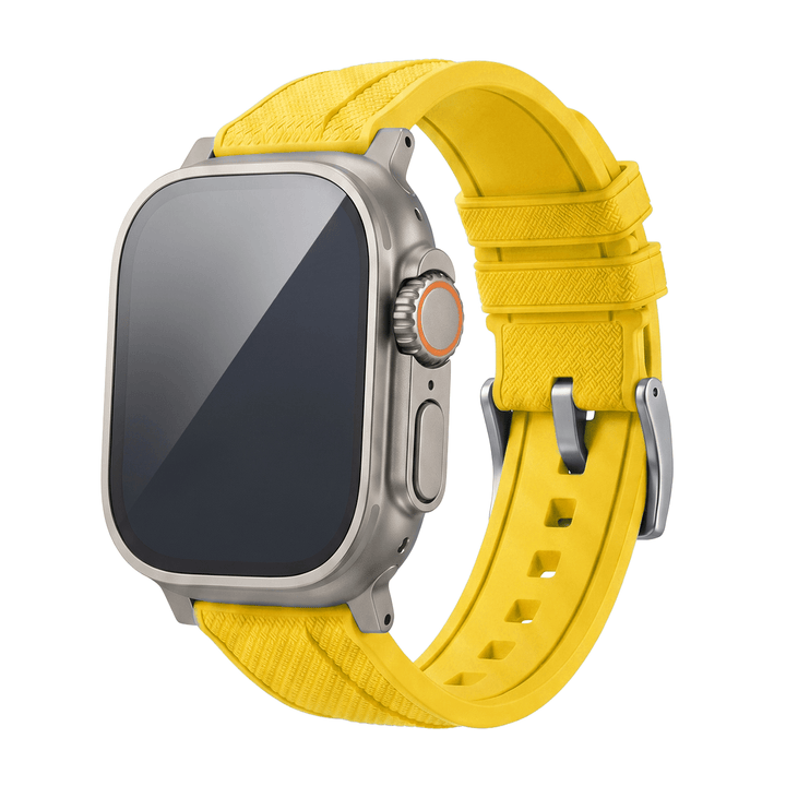 Shark Skin Rubber Band - For Apple Watch ULTRA - Yellow - BluShark Straps