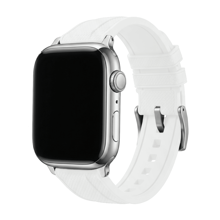 Shark Skin Rubber Band – For Apple Watch - White - BluShark Straps