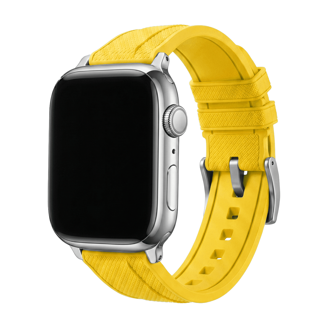 Shark Skin Rubber Band – For Apple Watch - Yellow - BluShark Straps