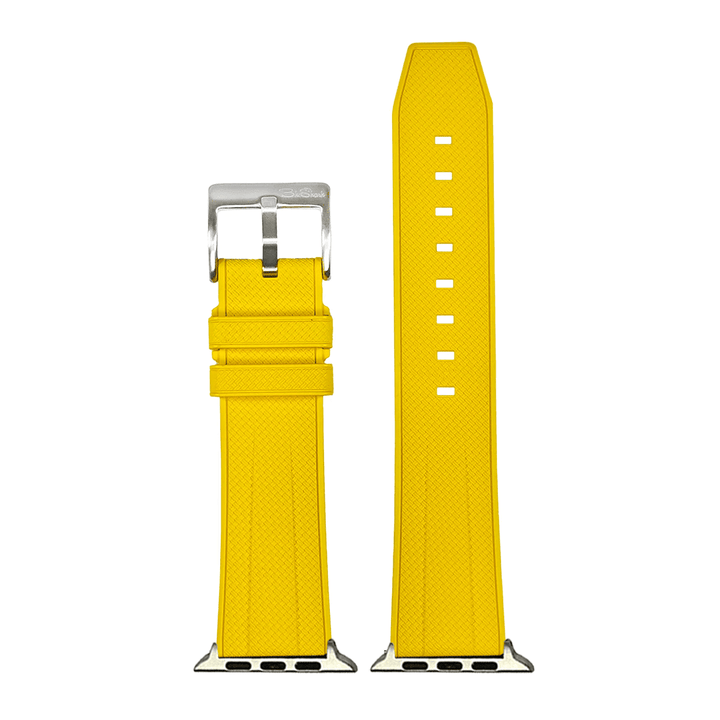 Shark Skin Rubber Band – For Apple Watch - Yellow - BluShark Straps