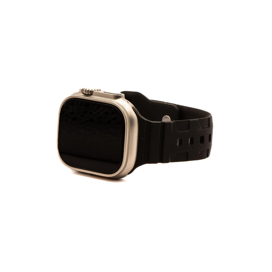 Silicone All - Terrain Band - For Apple Watch - Black - BluShark Straps