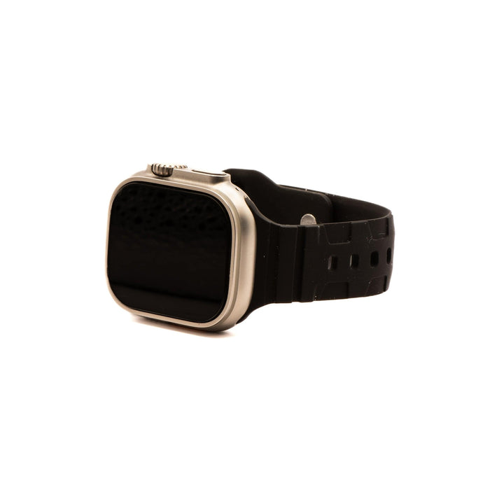 Silicone All - Terrain Band - For Apple Watch - Black - BluShark Straps