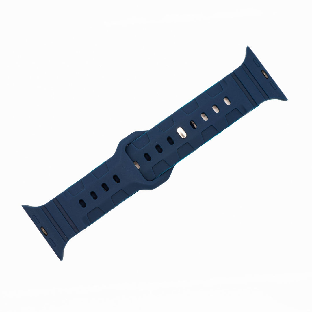 Silicone All - Terrain Band - For Apple Watch - Blue - BluShark Straps