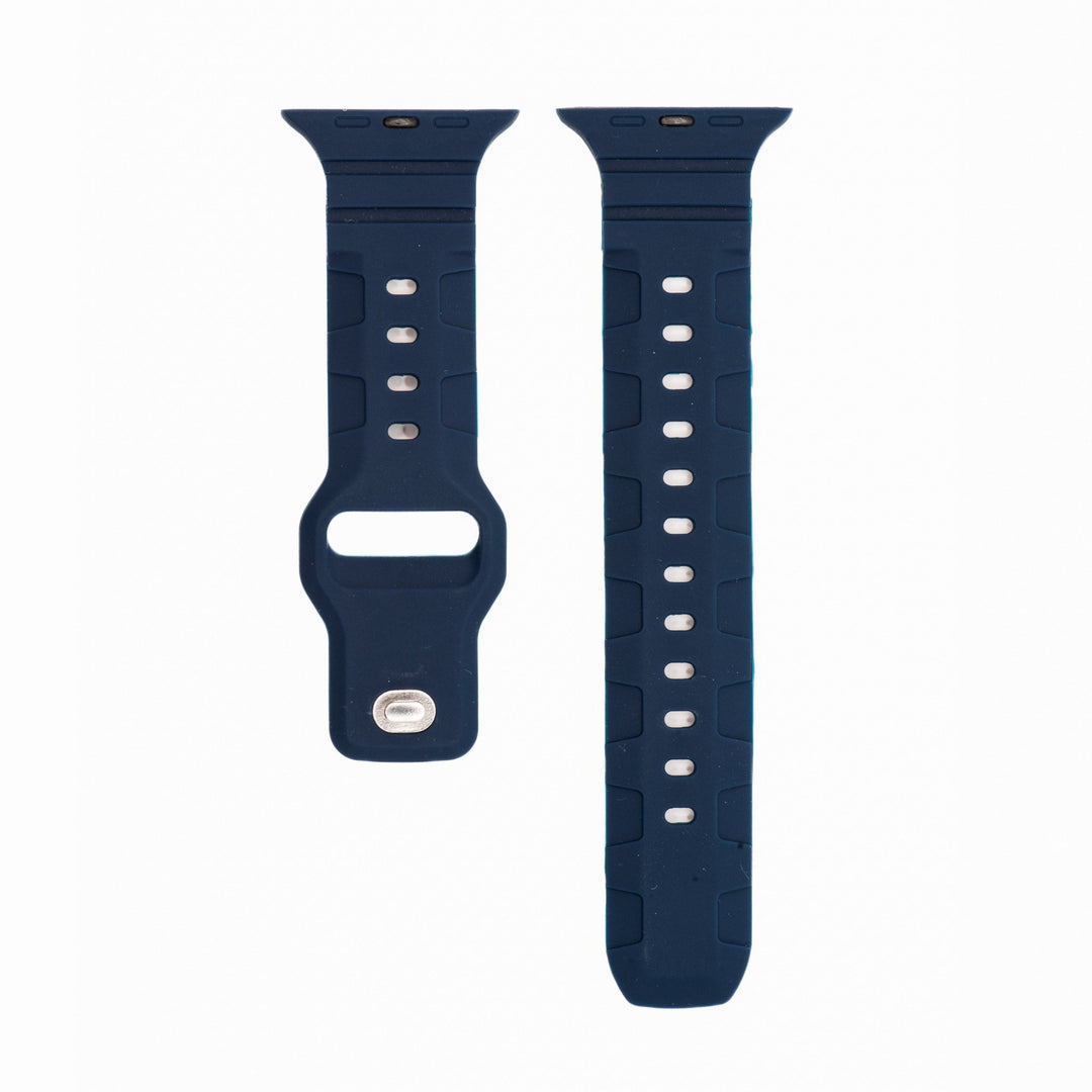 Silicone All - Terrain Band - For Apple Watch - Blue - BluShark Straps