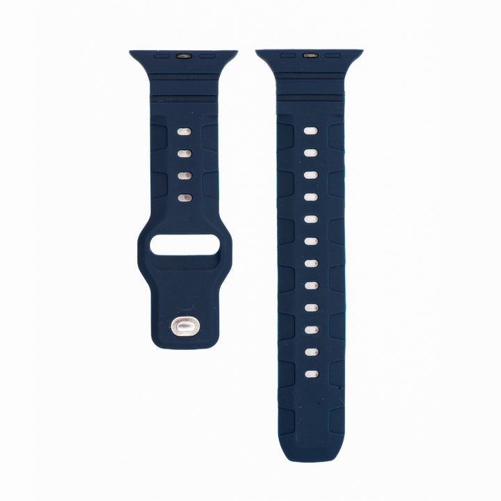 Silicone All - Terrain Band - For Apple Watch - Blue - BluShark Straps