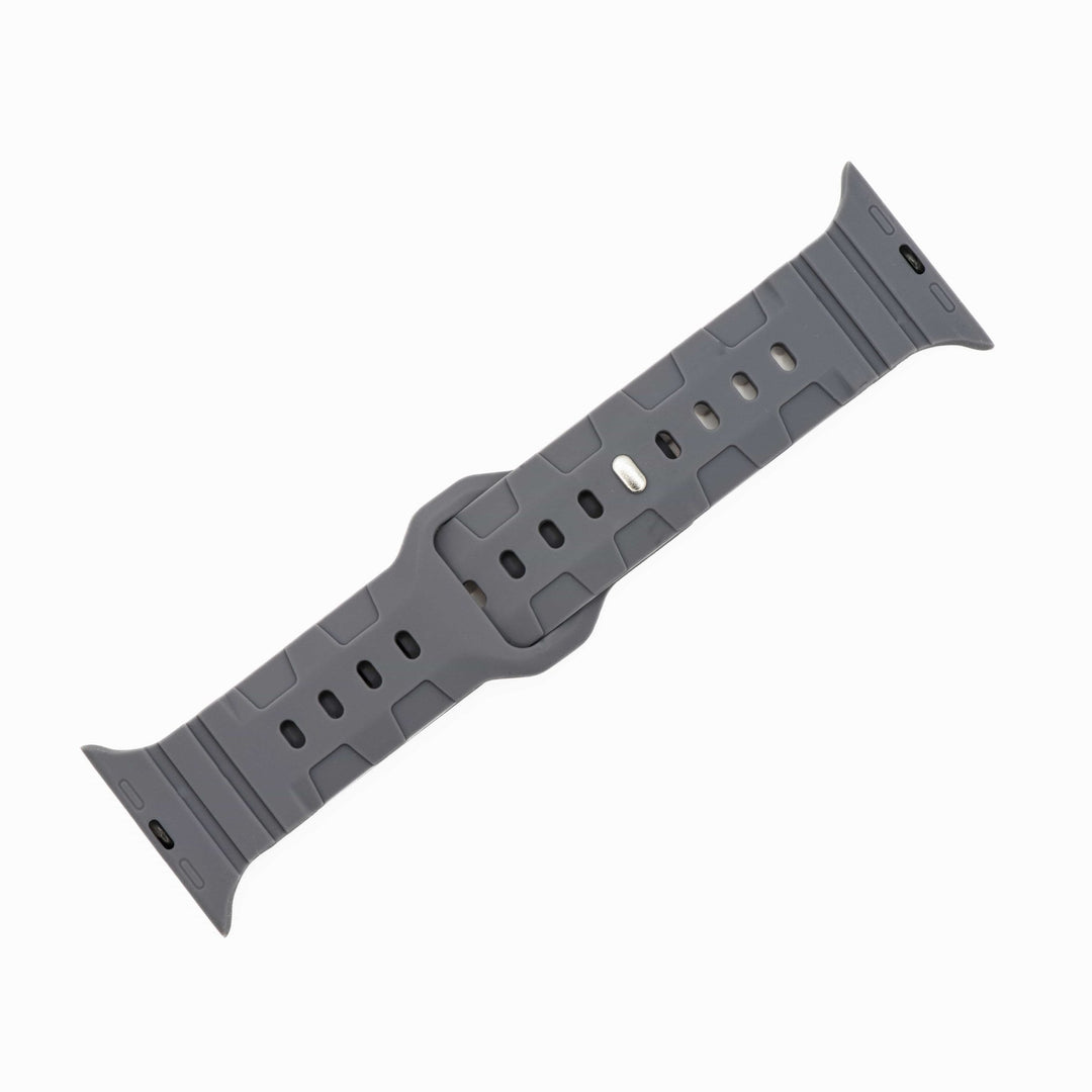 Silicone All - Terrain Band - For Apple Watch - Gray - BluShark Straps