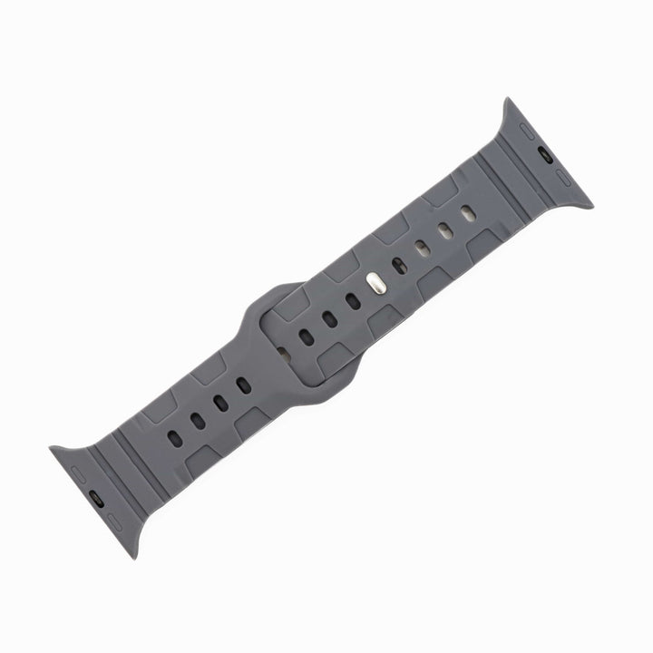 Silicone All - Terrain Band - For Apple Watch - Gray - BluShark Straps