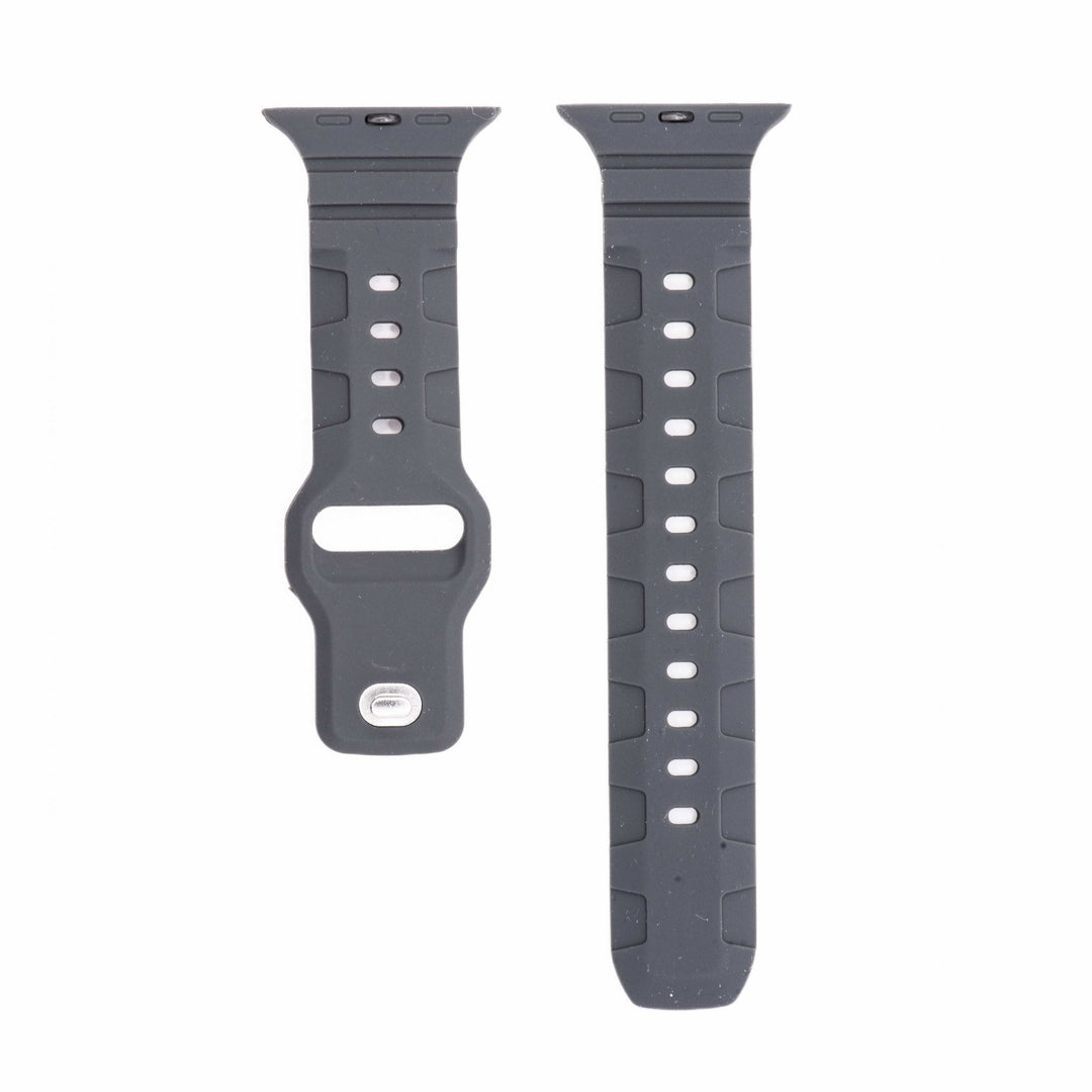Silicone All - Terrain Band - For Apple Watch - Gray - BluShark Straps
