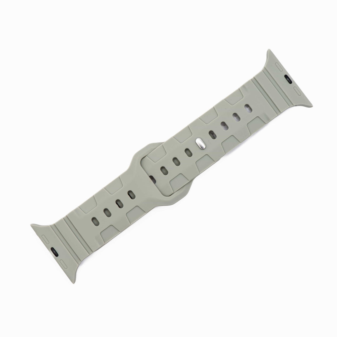 Silicone All - Terrain Band - For Apple Watch - Pewter - BluShark Straps