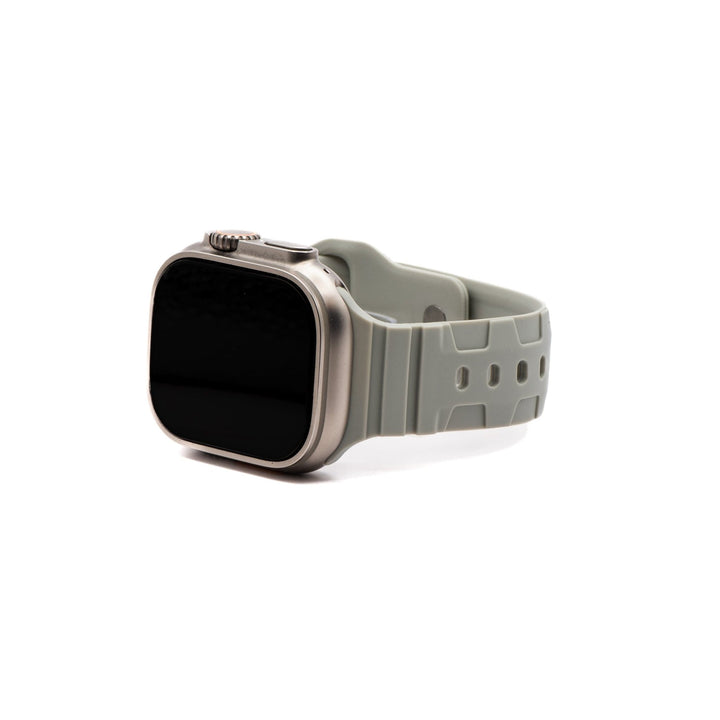 Silicone All - Terrain Band - For Apple Watch - Pewter - BluShark Straps