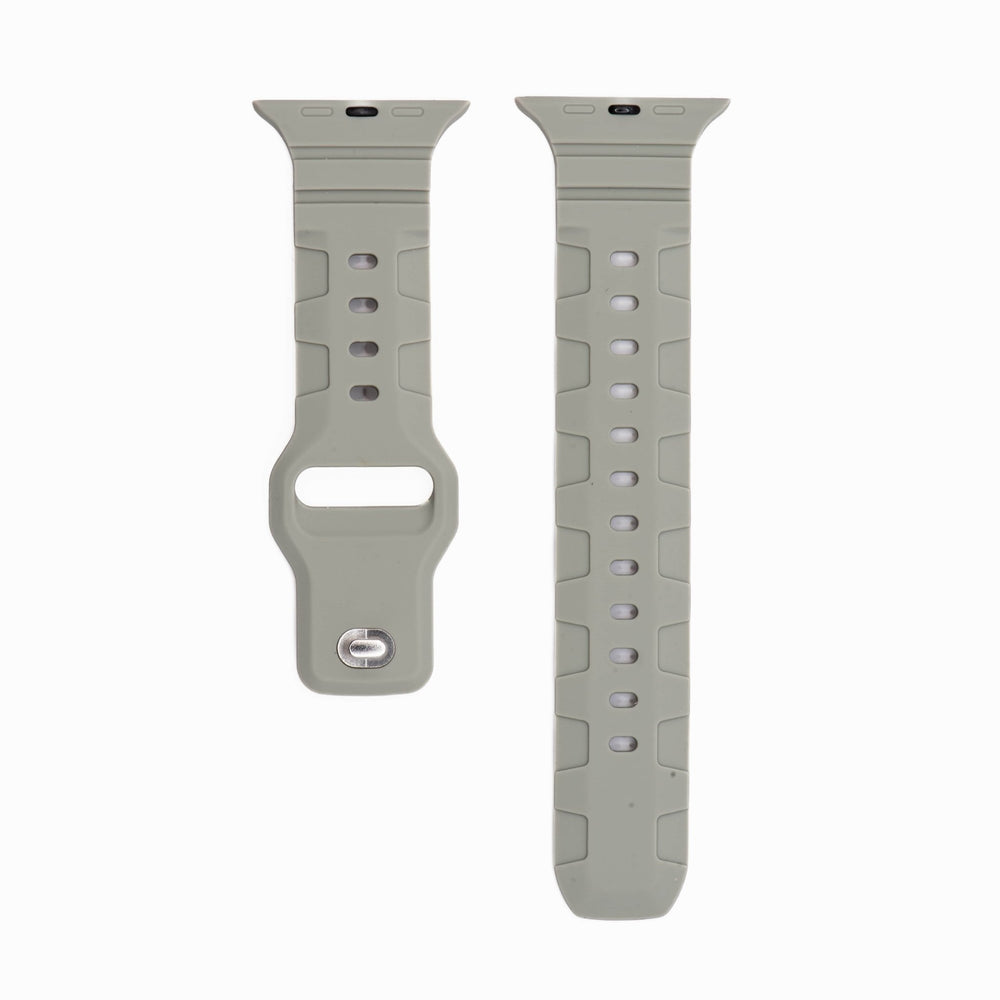 Silicone All - Terrain Band - For Apple Watch - Pewter - BluShark Straps