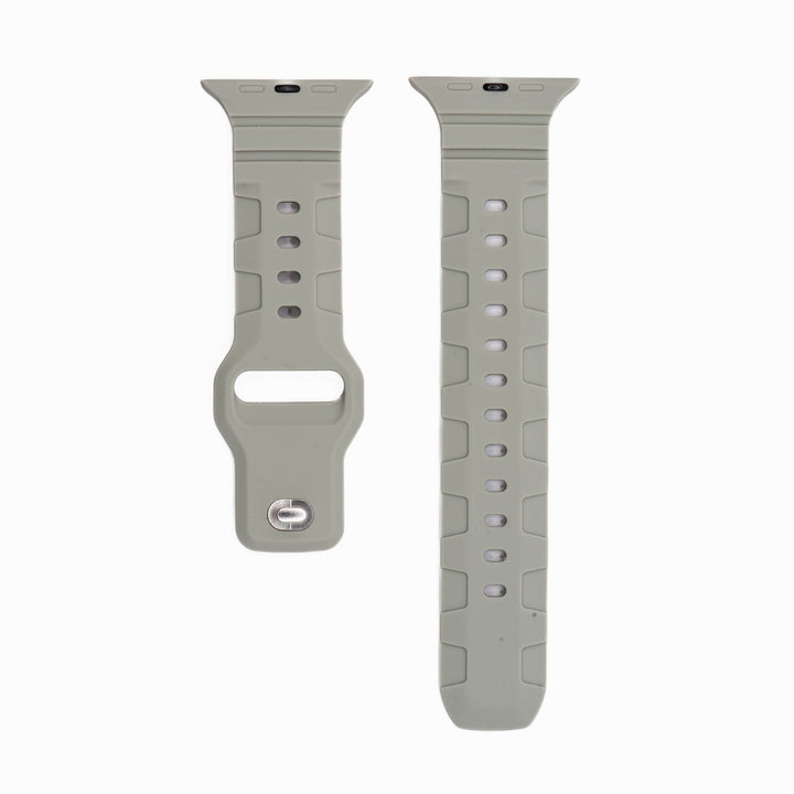 Silicone All - Terrain Band - For Apple Watch - Pewter - BluShark Straps