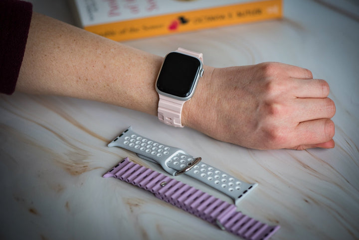 Silicone All - Terrain Band - For Apple Watch - Rose - BluShark Straps