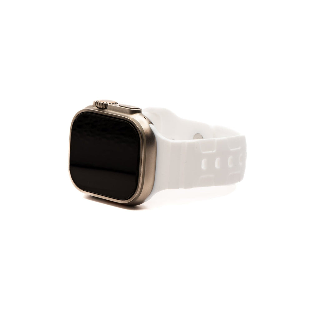 Silicone All - Terrain Band - For Apple Watch - White - BluShark Straps