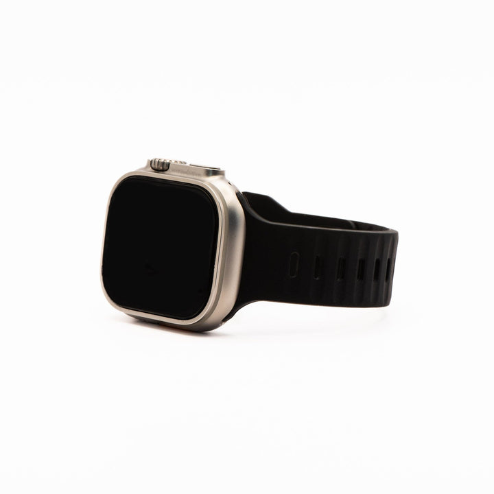 Silicone Groove Band - For Apple Watch - Black - BluShark Straps