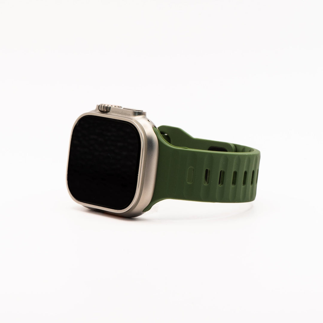 Silicone Groove Band - For Apple Watch - Green - BluShark Straps