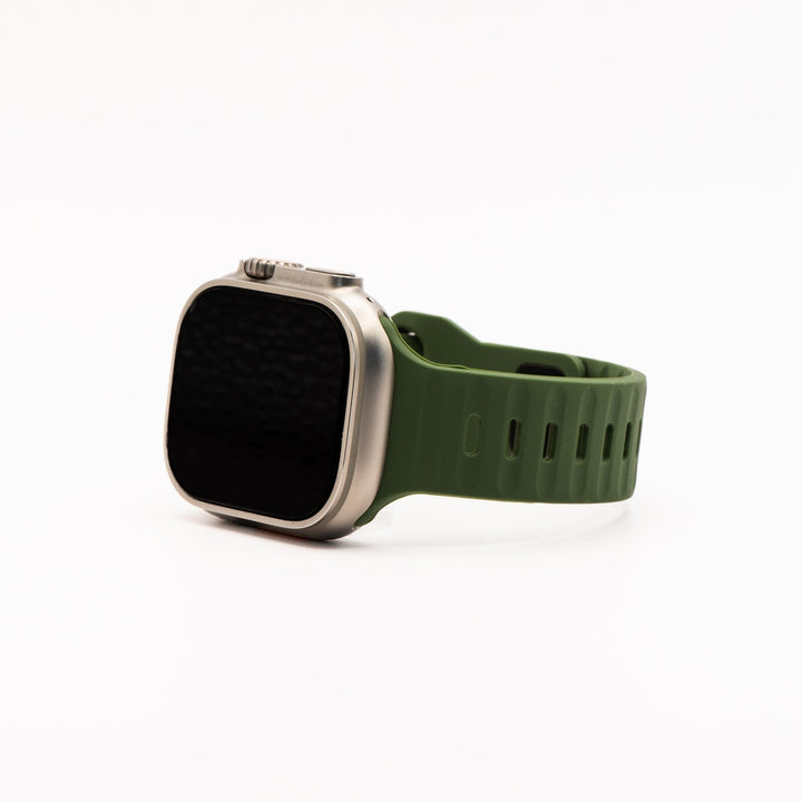 Silicone Groove Band - For Apple Watch - Green - BluShark Straps