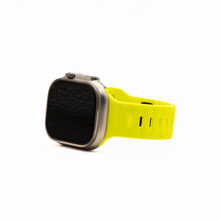 Silicone Groove Band - For Apple Watch - Lime - BluShark Straps