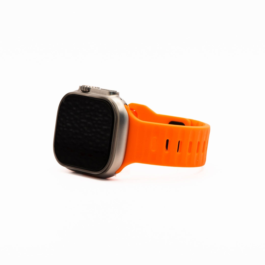 Silicone Groove Band - For Apple Watch - Orange - BluShark Straps
