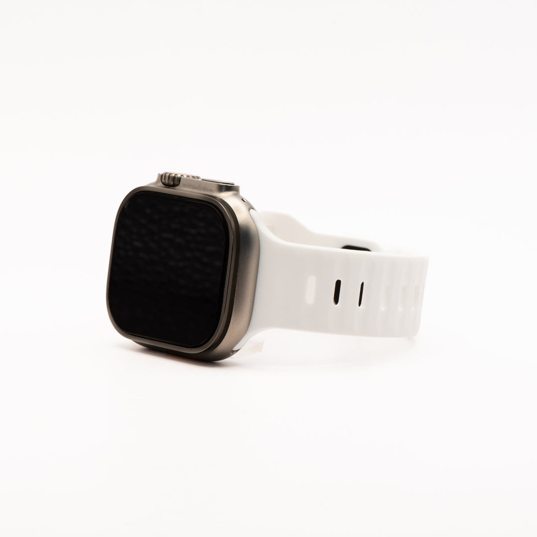 Silicone Groove Band - For Apple Watch - White - BluShark Straps