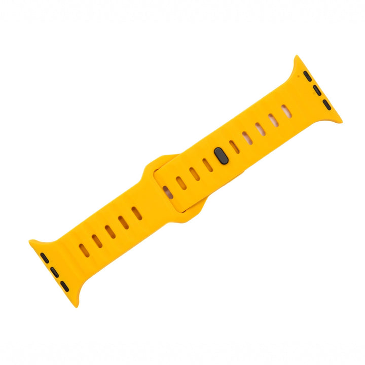 Silicone Groove Band - For Apple Watch - Yellow - BluShark Straps