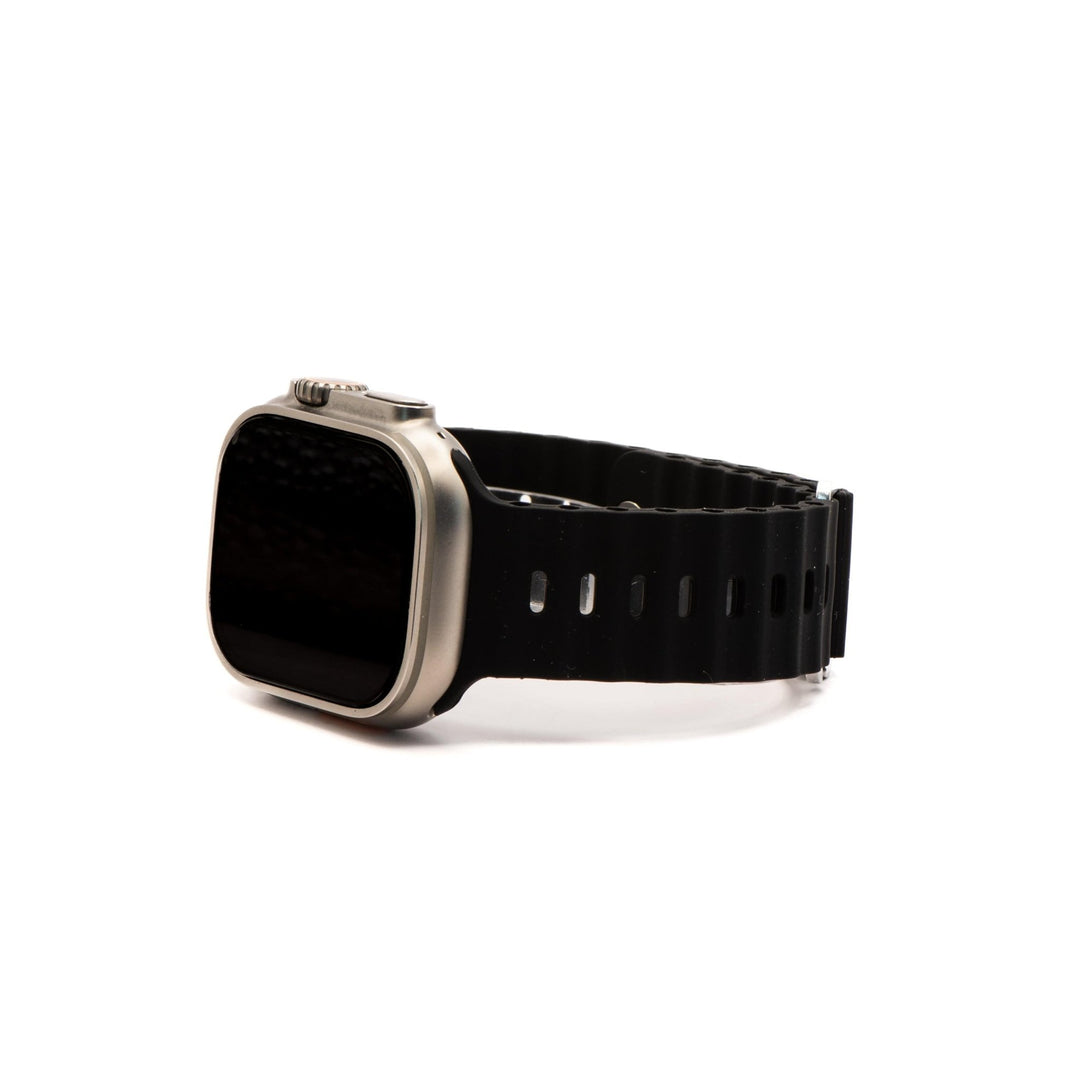 Silicone Oceanica Band - For Apple Watch - Black - BluShark Straps