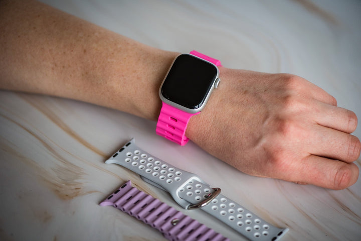 Silicone Oceanica Band - For Apple Watch - BMR Pink - BluShark Straps