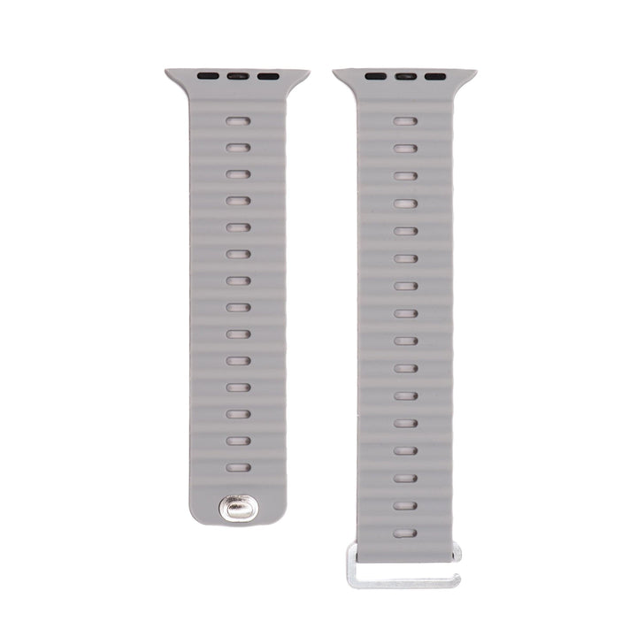 Silicone Oceanica Band - For Apple Watch - Gray - BluShark Straps