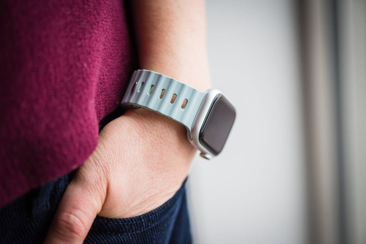 Silicone Oceanica Band - For Apple Watch - Seafoam - BluShark Straps