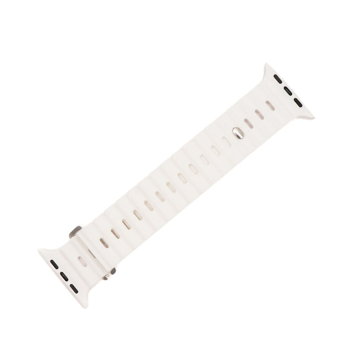 Silicone Oceanica Band - For Apple Watch - White - BluShark Straps