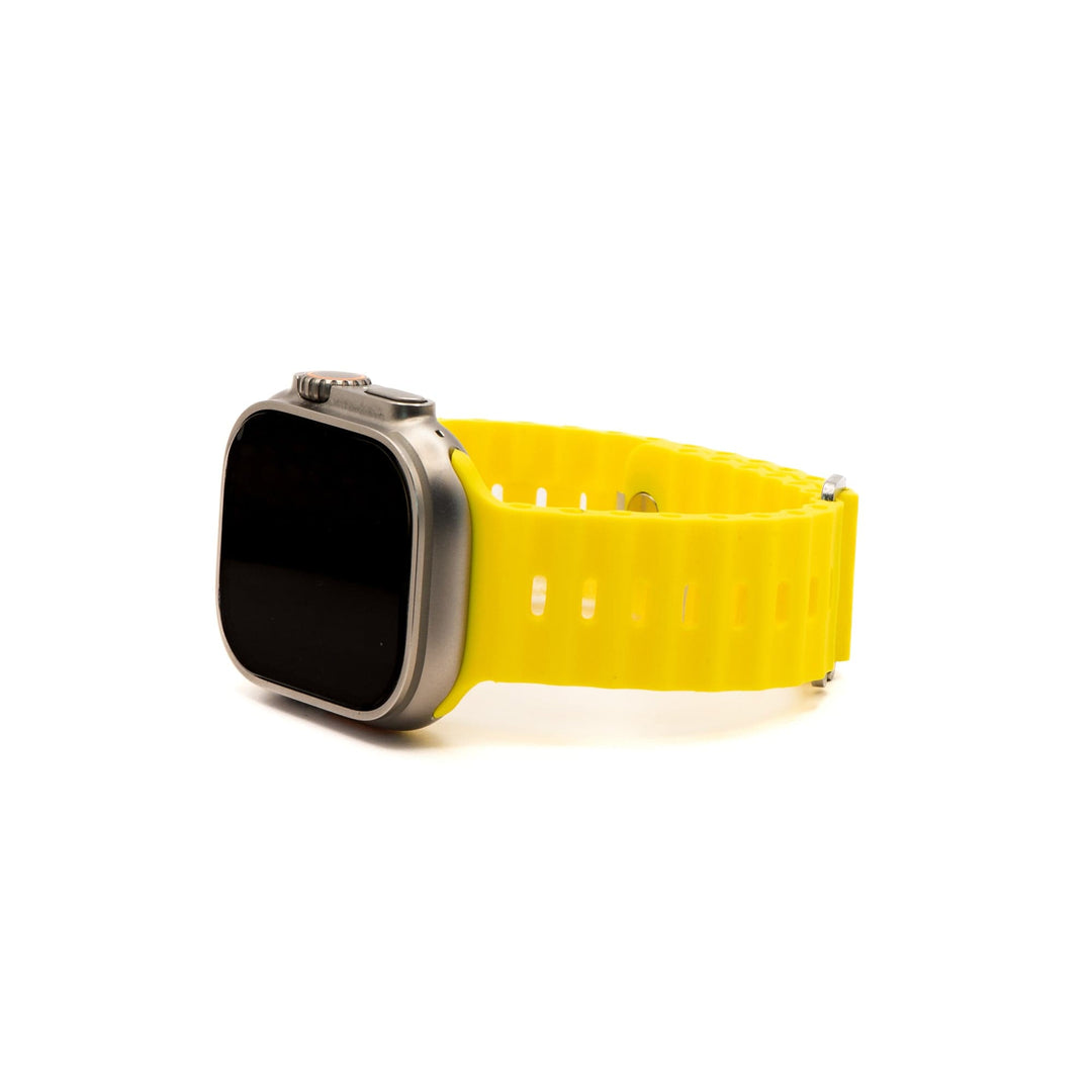 Silicone Oceanica Band - For Apple Watch - Yellow - BluShark Straps