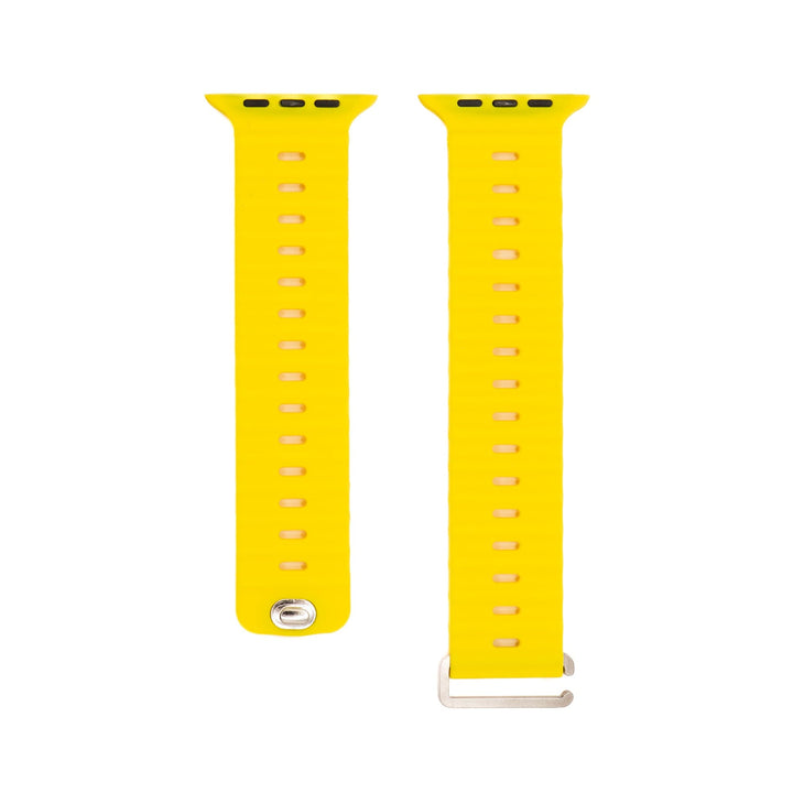 Silicone Oceanica Band - For Apple Watch - Yellow - BluShark Straps