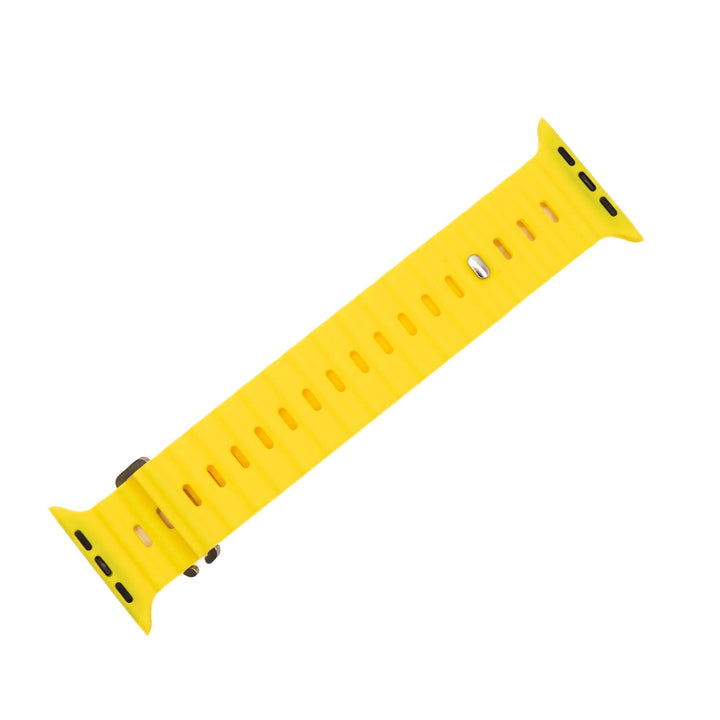 Silicone Oceanica Band - For Apple Watch - Yellow - BluShark Straps