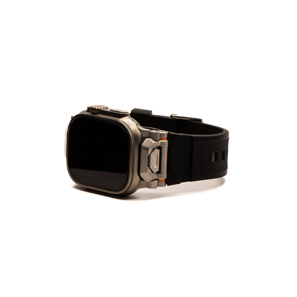 Silicone Pivot Band - For Apple Watch ULTRA - Black - BluShark Straps